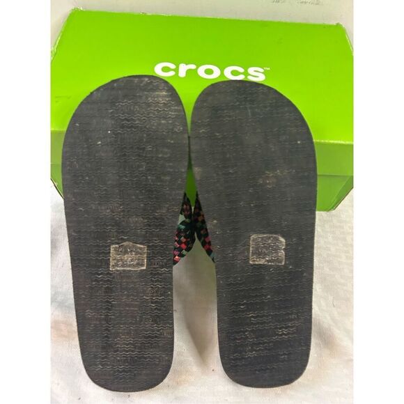 Yellow box flip flops size 9 sandals colorful strap - Picture 4 of 6